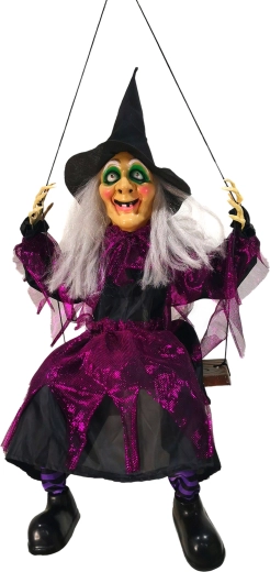 Party Decoration Witch on a Swing
