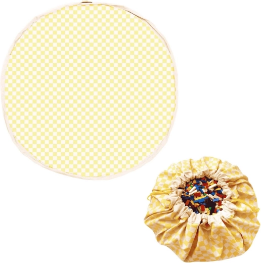Play and Go Noomad Original play mat and toy storage bag vichy yellow