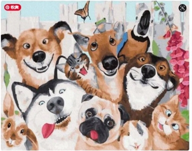 Norimpex Paint by Numbers Dogs and Cats 40 × 50 cm