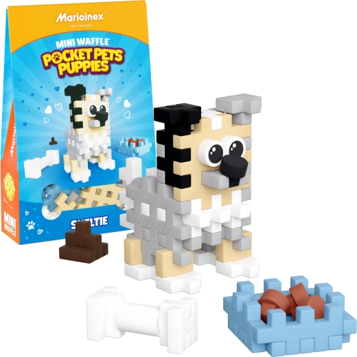 Mini Waffle Pocket Pets Building Set – Sheltie Puppy by Marioinex