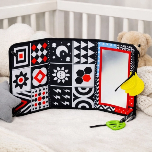 Teethers and crinkle elements for sensory play