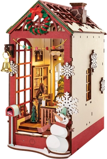 Kalėdinis knygų skirtukas (book nook) 3D dėlionė