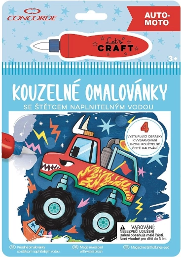 Magijos spalvinimo knygelė CONCORDE auto-moto