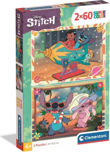 Dėlionė Stitch – havajietiška pramoga 2x60 dalių