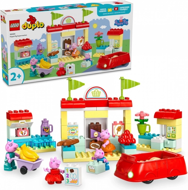 LEGO® DUPLO® 10434 Kiaulytė Peppa ir prekybos centras