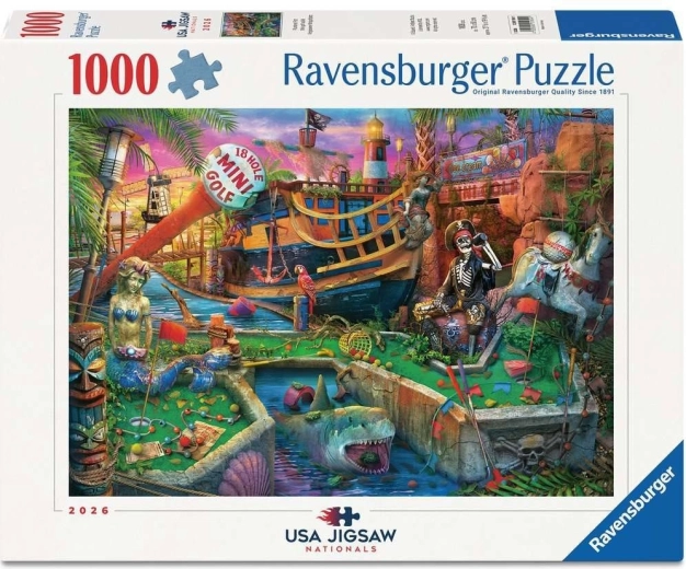 Ravensburger dėlionė USA jigsaw nationals: Piratų minigolfas 1000 dalių