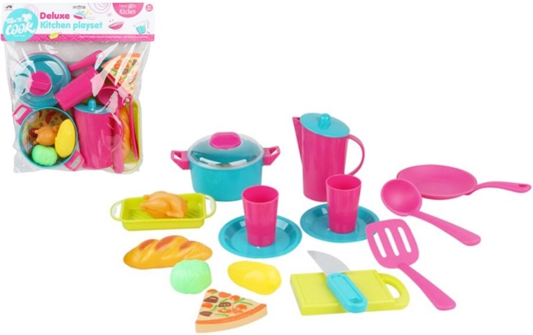 Children's kitchenware set in a bag