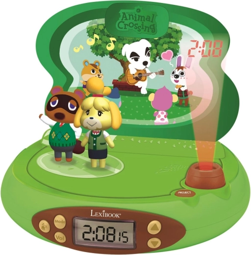 Children's alarm clock Animals with radio and projector