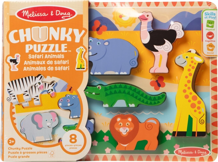 Wooden chunky puzzle safari MELISSA & DOUG
