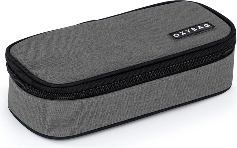 Mokyklinis penalas (etui) Unicolor, pilkas