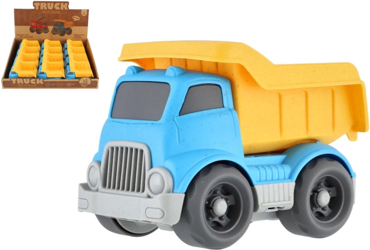 Mini statybinis savivartis automobilis 10 cm su laisva eiga (12 vnt. dėžutėje)