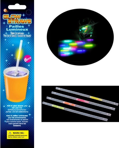 Šviečiantys šiaudeliai 6 vnt. SPARKYS
