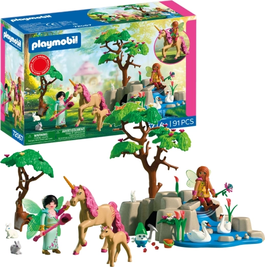 Playmobil fėjų išvyka su vienaragiu ir jo kumeliuku – 91 dalių žaidimo rinkinys