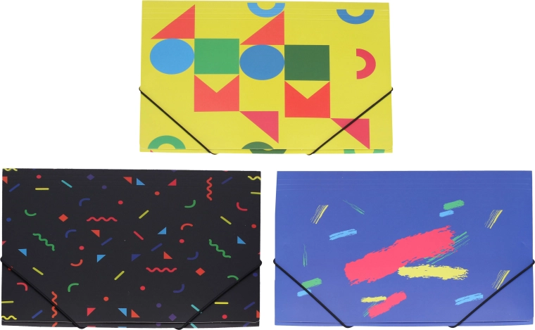 Elastic band folder 31.4 × 23.5 cm – color mix