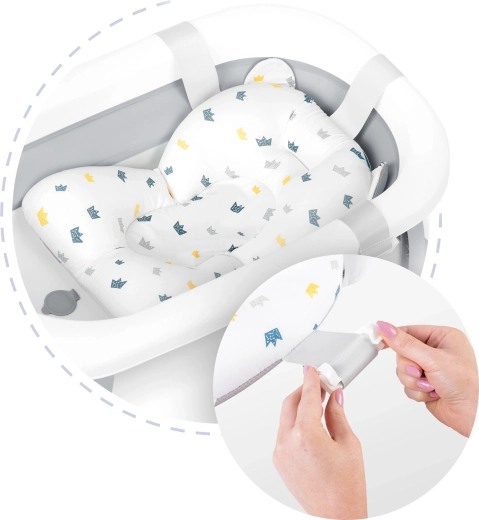 Saugus tvirtinimas su reguliuojamais dirželiais