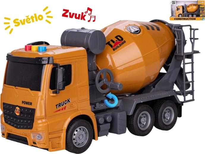 Statybinis savivartis su inerciniu mechanizmu, šviesomis ir garsais 27 cm
