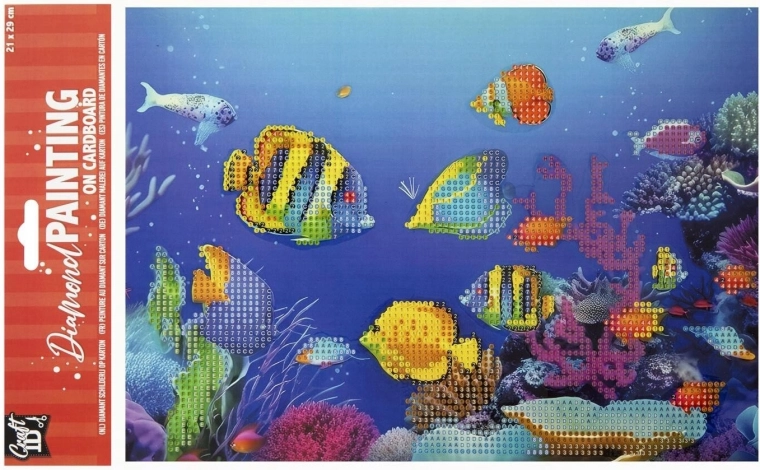 Diamond Painting on Board Fish 29 × 21 cm
