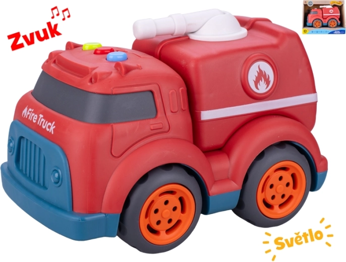 Gaisrinis automobilis su šviesa ir garsu 17 cm
