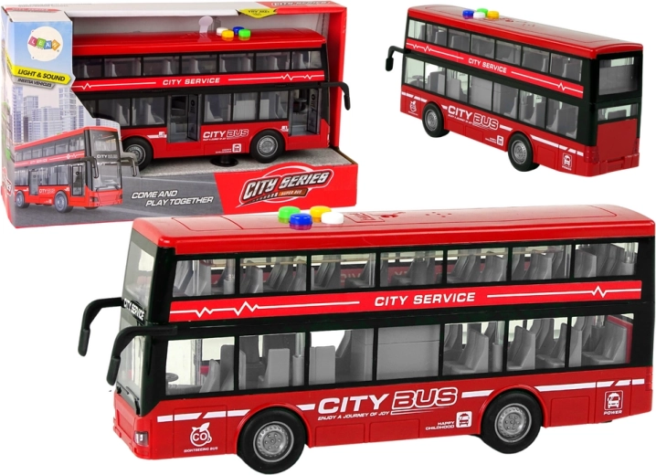 Dviaukštis autobusas su šviesomis ir garsais 1:16