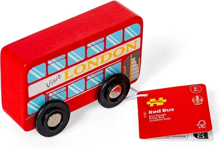Bigjigs Toys wooden London double-decker bus