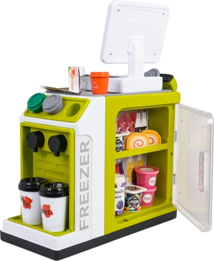 Coffee maker and freezer for even more fun