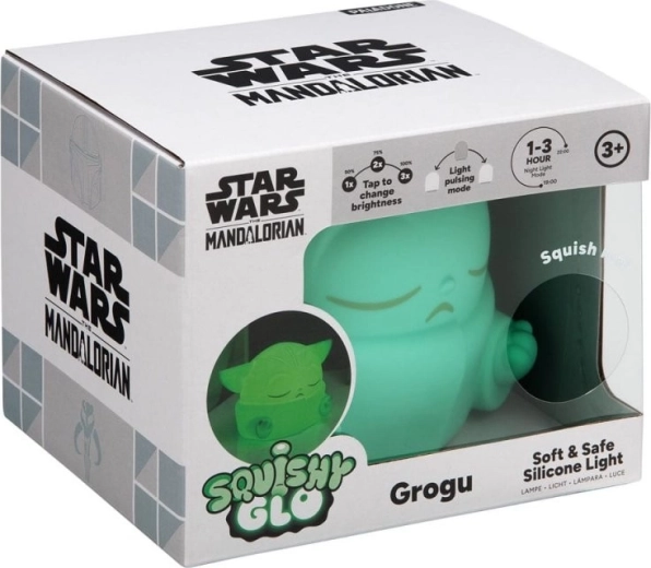 Naktinė lemputė Star Wars: The Mandalorian Grogu Squish & Glow – 1 vnt.