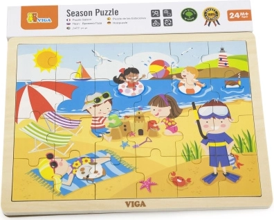 VIGA medinė dėlionė „Vasara“ – 24 dalys