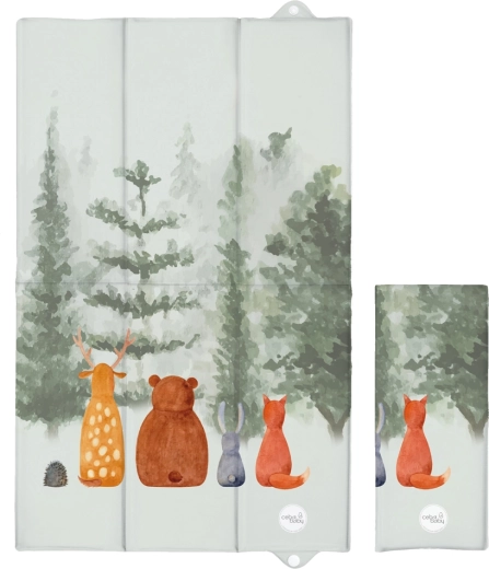Ceba Baby kelioninis vystymo kilimėlis Basic forest companions 80 × 50 cm