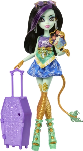 Monster High šiurpios paslaptys Jinafire Long su kelioniniais aksesuarais