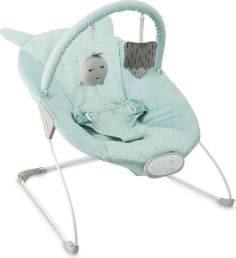 Vibrating baby bouncer with melodies MoMi Glossy blue
