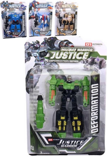 Transforming robotic car or jet 13 cm with weapon