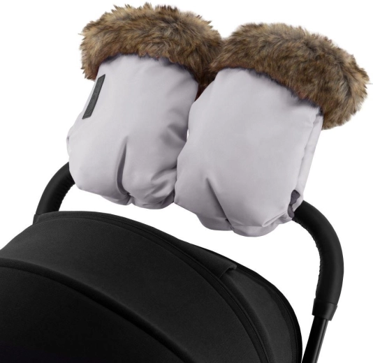 MoMi stroller gloves grey