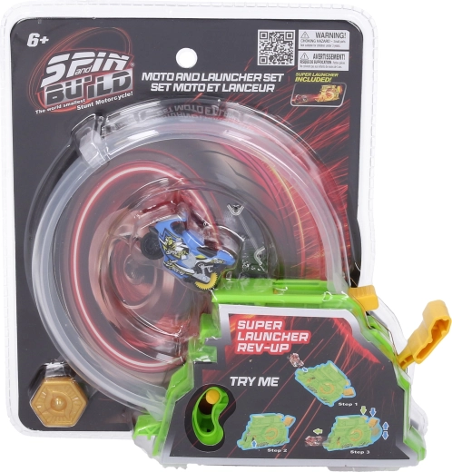 Spin and Build Ejector Device with Two Motorcycles