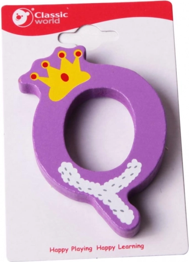 Classic World Wooden Letter Q