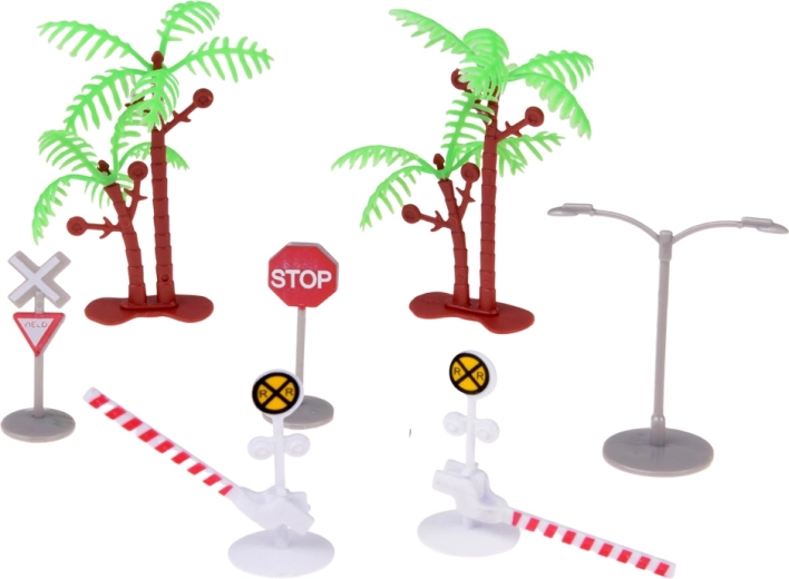 Track with switches and scenery accessories