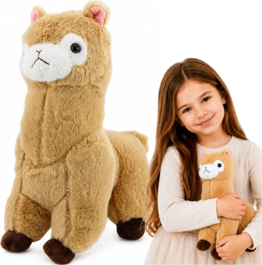 Plush alpaca cream 28 cm - 1 piece