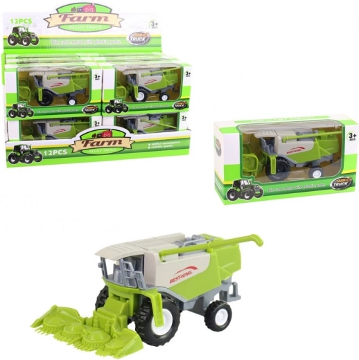 Metal Combine Harvester with Free-Wheeling Wheels