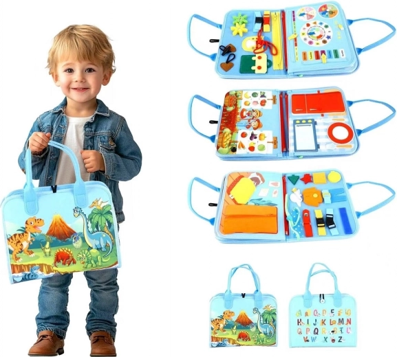 Sensory busy book dinosaurs for children