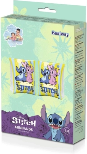 Pripučiamos plaukimo rankovės DISNEY STITCH 23 × 15 cm vaikams 3–6 metų