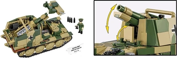 Movable howitzer and working tracks