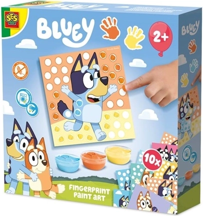 SES Bluey piešimas pirštukais