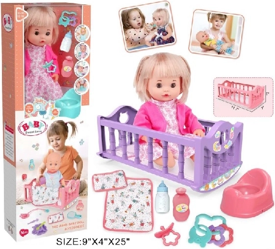 Baby Sweet Love lėlė kūdikis su lopšiu