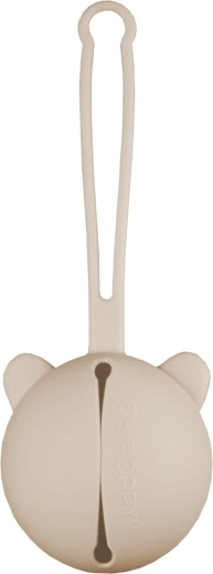 Oh,Poppy! Nola silicone pacifier case linen beige
