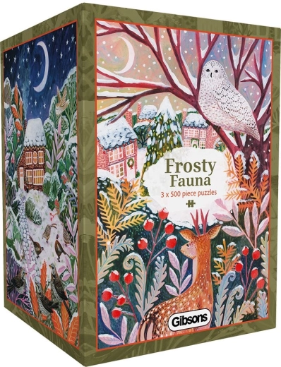 Gibsons Puzzles Frosty Fauna 3×500 pieces
