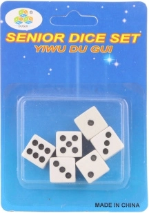 Set of Dice on Blister 1.5 cm (6 pcs)