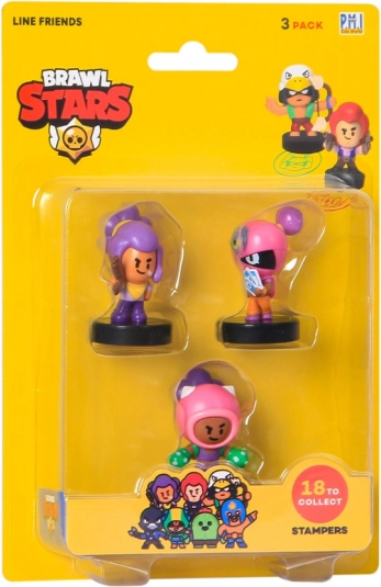 Brawl Stars 3 pakuotė figūrėlių su antspaudais