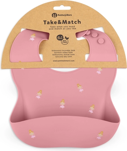 Petite&Mars silikoninis seilinukas Take&Match rose princesses 6m+