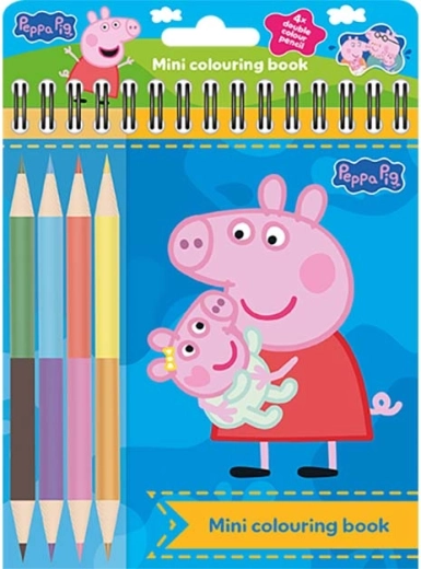 Mini Coloring Book with Colored Pencils – Peppa Pig