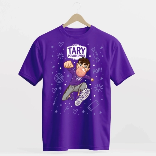 Tary Povoroznyk T-shirt "Žvejka tropical" purple 164–170
