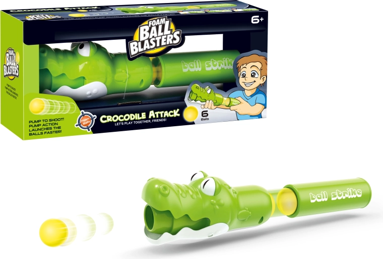 Airsofto pistoletas „Krokodilas“ su 6 minkštais sviediniais